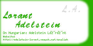 lorant adelstein business card